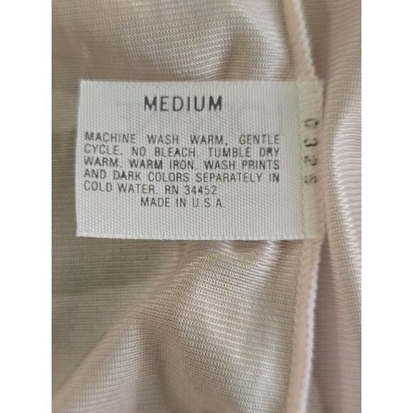 Lorraine Pink Nightgown Womens Size Medium Vintage 80's Silky Short Sleeve USA - Picture 9 of 10